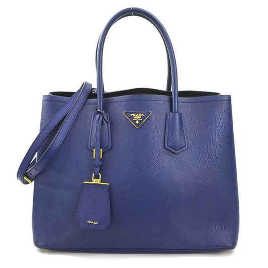 Prada Blue Leather Saffiano