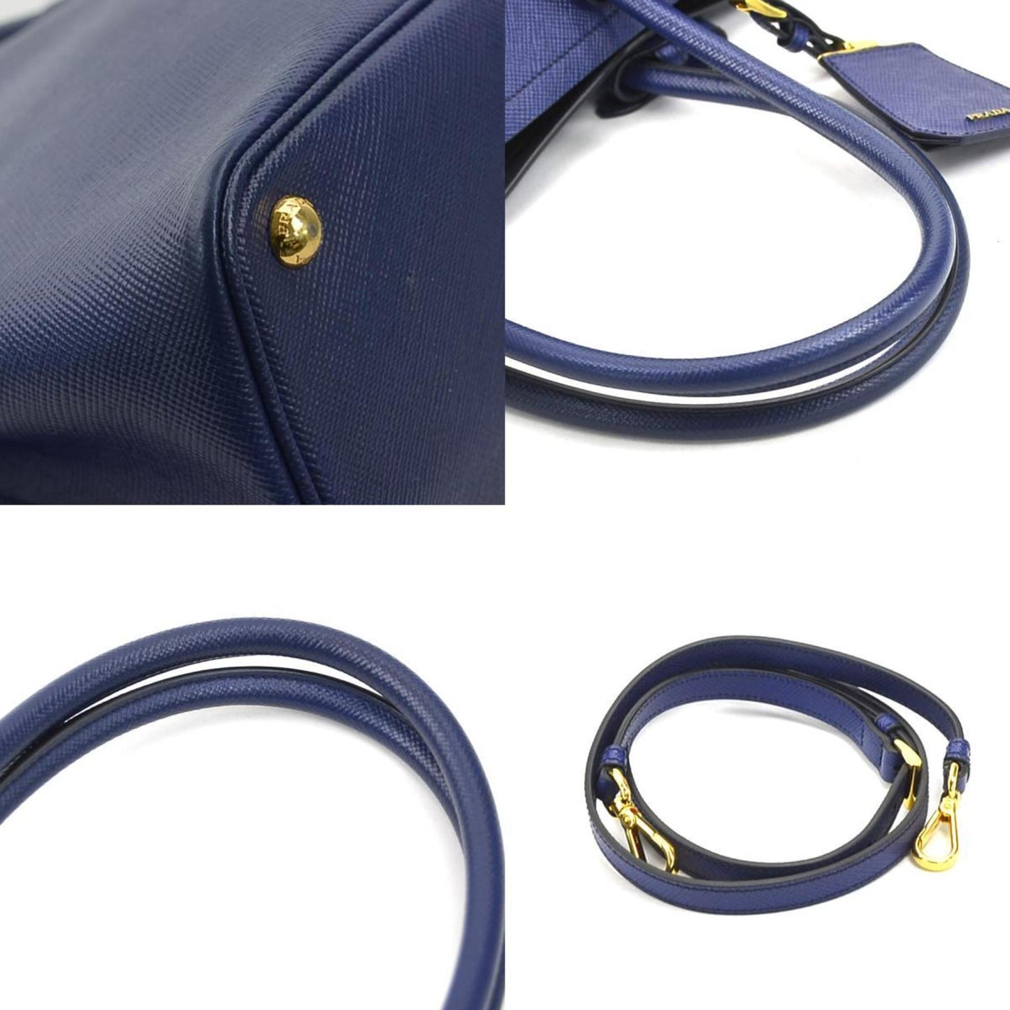Prada Blue Leather Saffiano