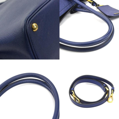 Prada Blue Leather Saffiano