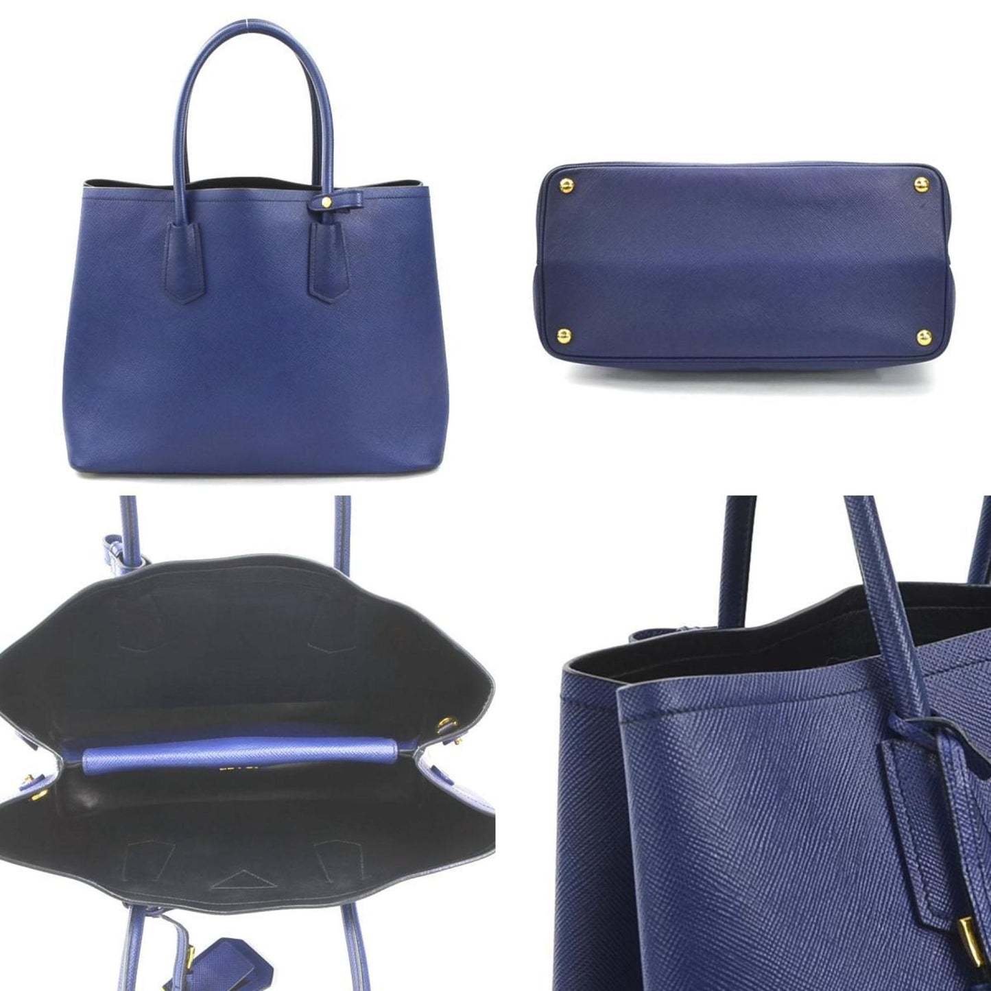 Prada Blue Leather Saffiano