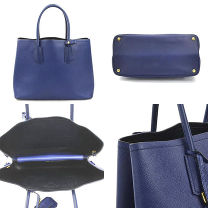 Prada Blue Leather Saffiano