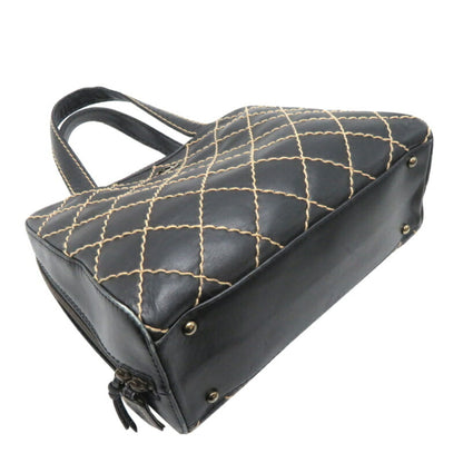 Chanel Black Leather Wild Stitch