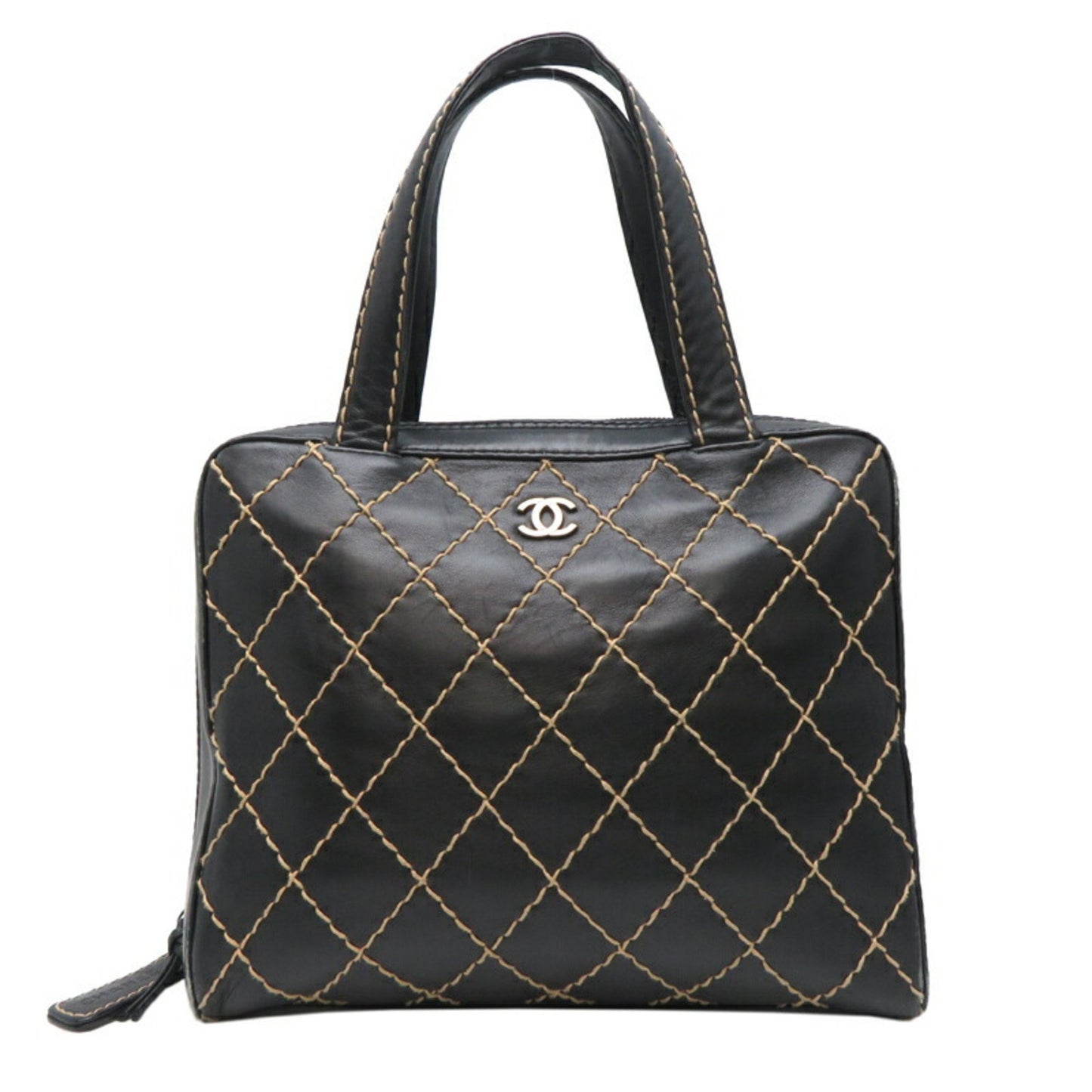 Chanel Black Leather Wild Stitch