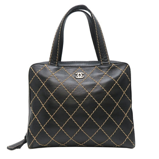 Chanel Black Leather Wild Stitch