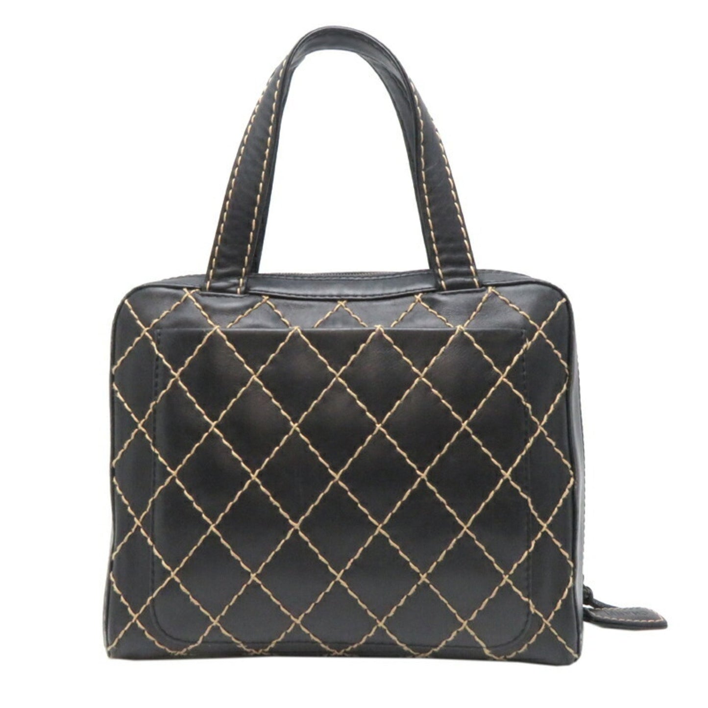 Chanel Black Leather Wild Stitch