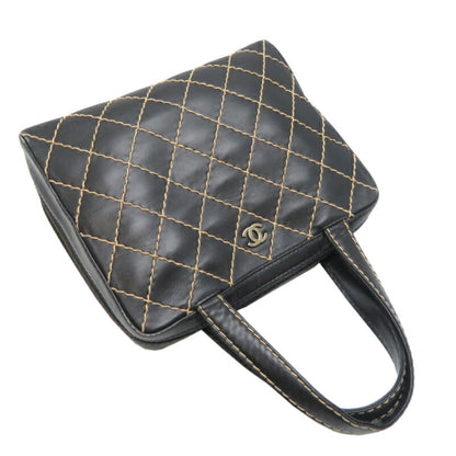 Chanel Black Leather Wild Stitch