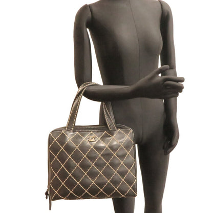 Chanel Black Leather Wild Stitch