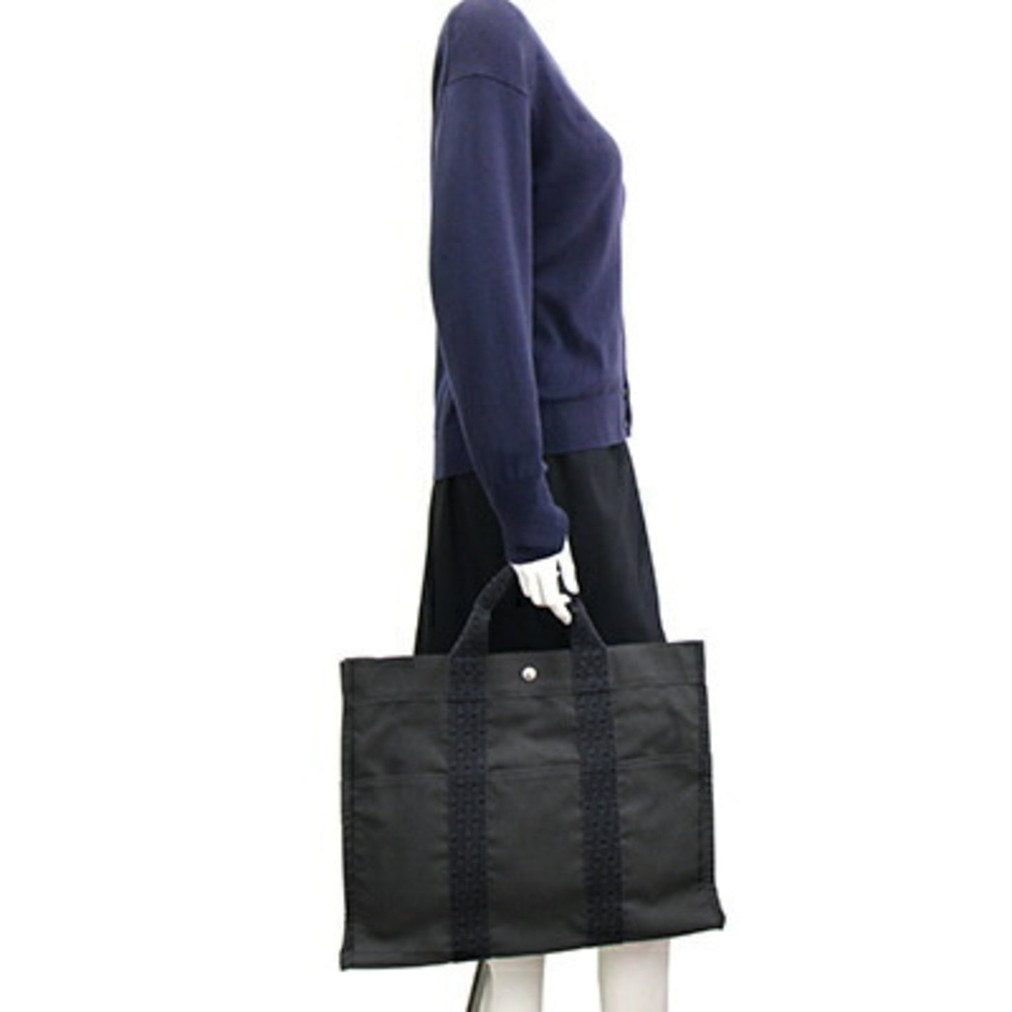 Hermès Gray Canvas Herline