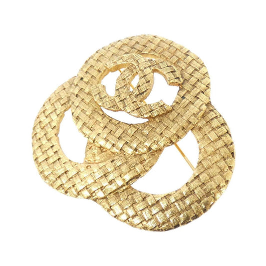 Chanel Gold Gold Plated Broche