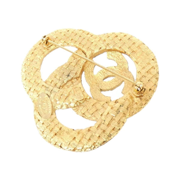 Chanel Gold Gold Plated Coco Mark