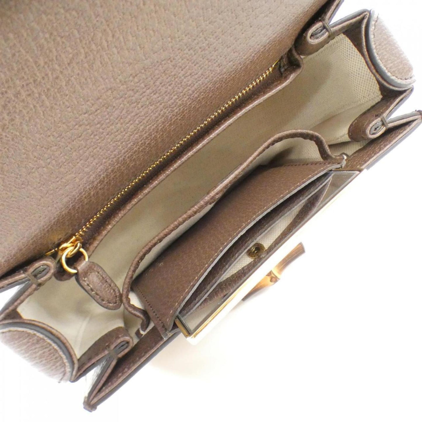 Gucci Brown Canvas Bamboo