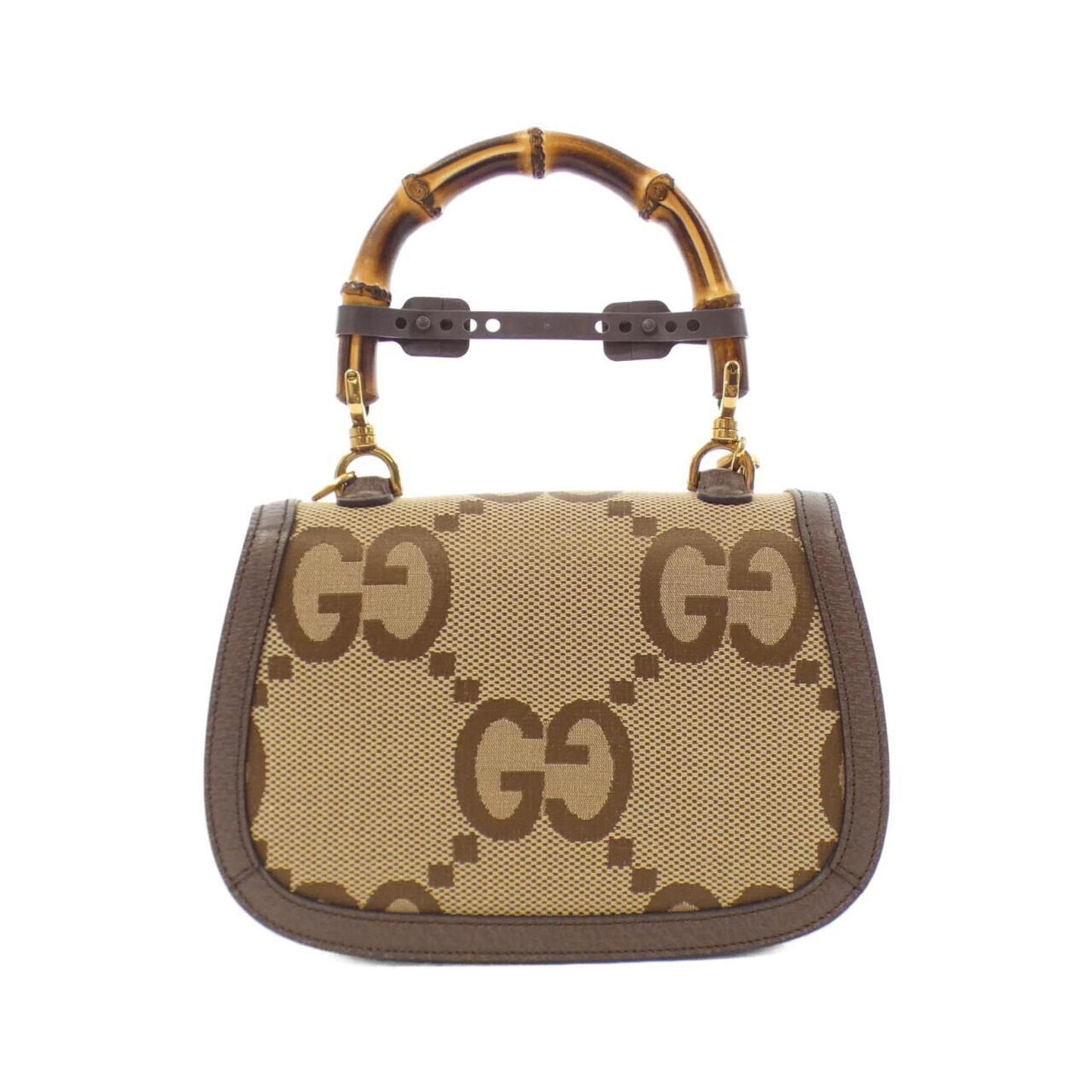 Gucci Brown Canvas Bamboo