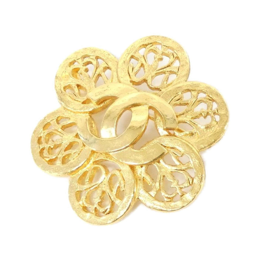 Chanel Gold Gold Plated Coco Mark