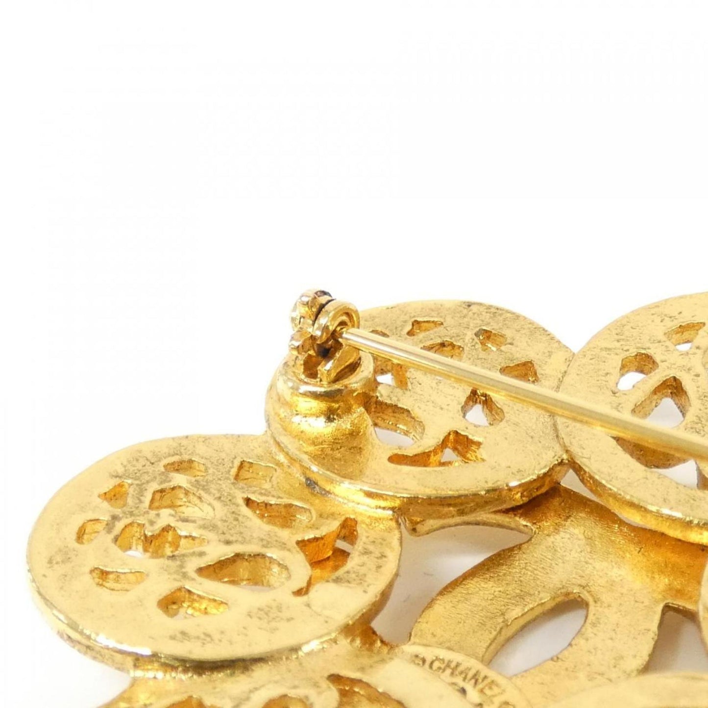 Chanel Gold Gold Plated Coco Mark