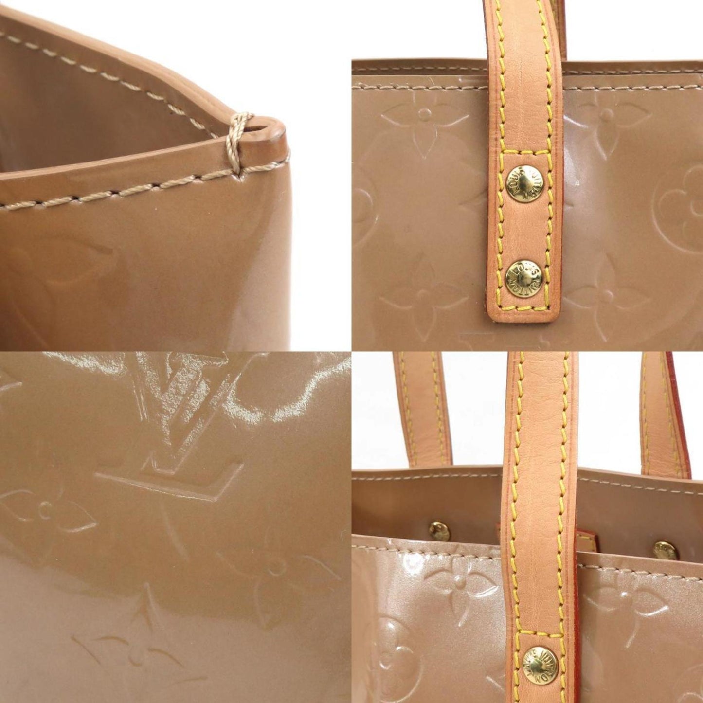 Louis Vuitton Brown Patent Leather Reade