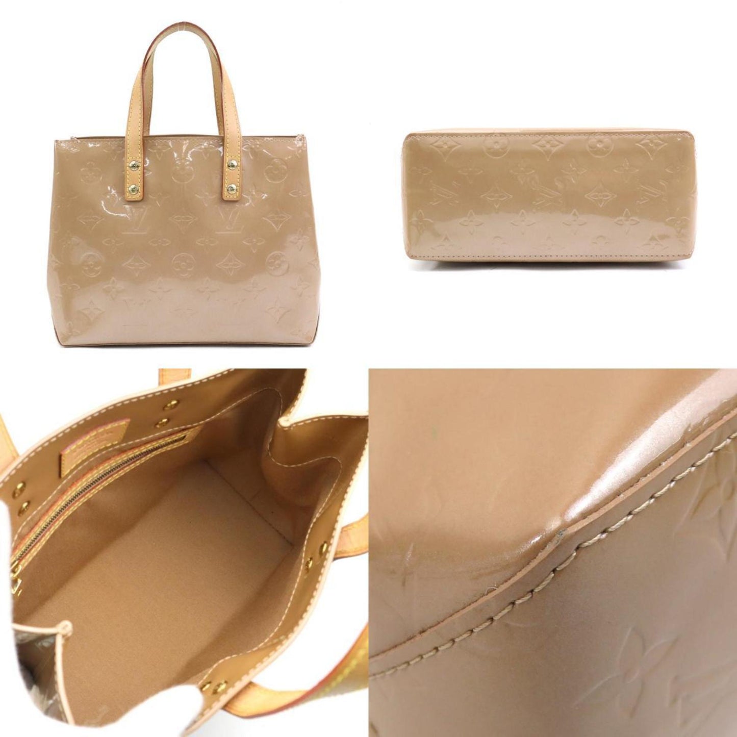 Louis Vuitton Brown Patent Leather Reade