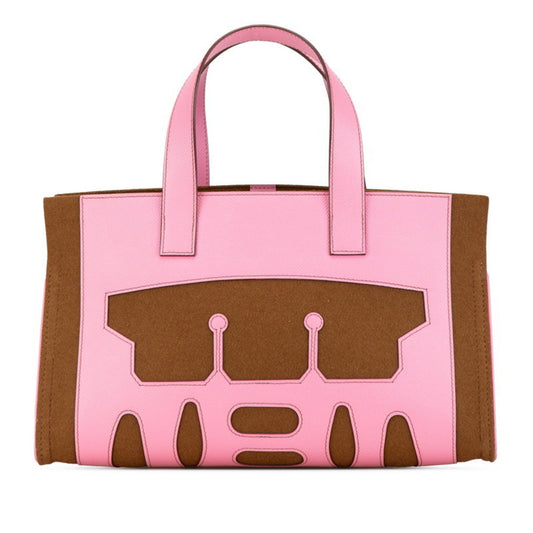 Hermès Brown Suede Petit H