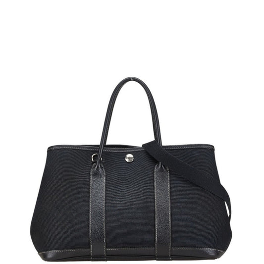 Hermès Black Canvas Garden Party