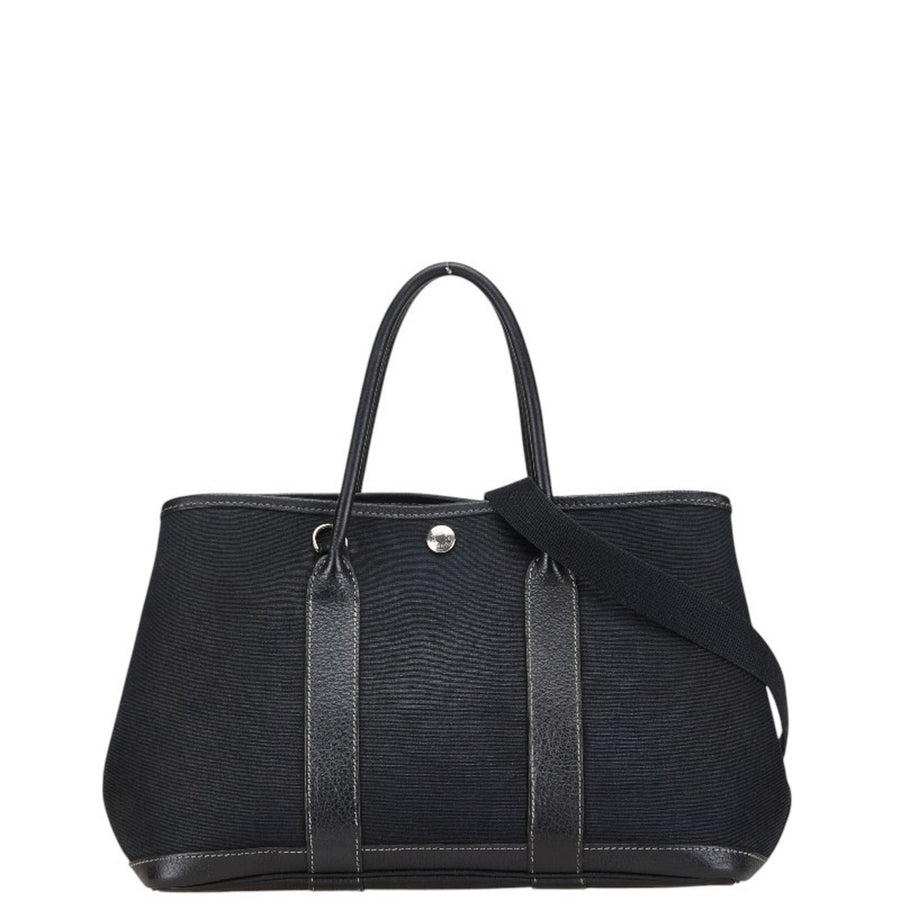 Hermès Black Canvas Garden Party