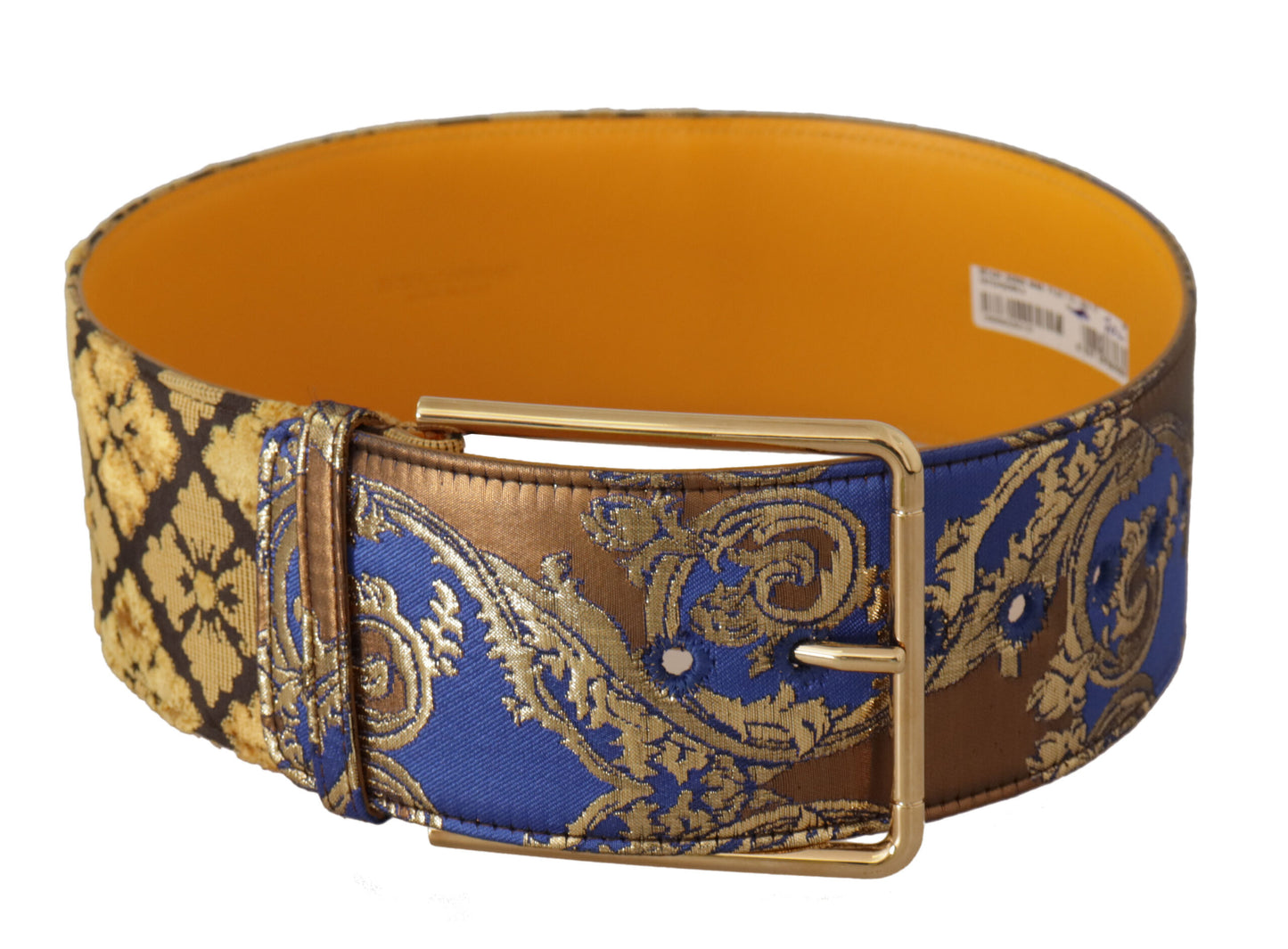 Dolce & Gabbana Elegant Blue Leather Belt With Metal Buckle