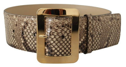 Dolce & Gabbana Elegant Leather Belt With Engraved Buckle