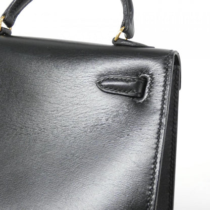 Hermès Black Leather Handbag