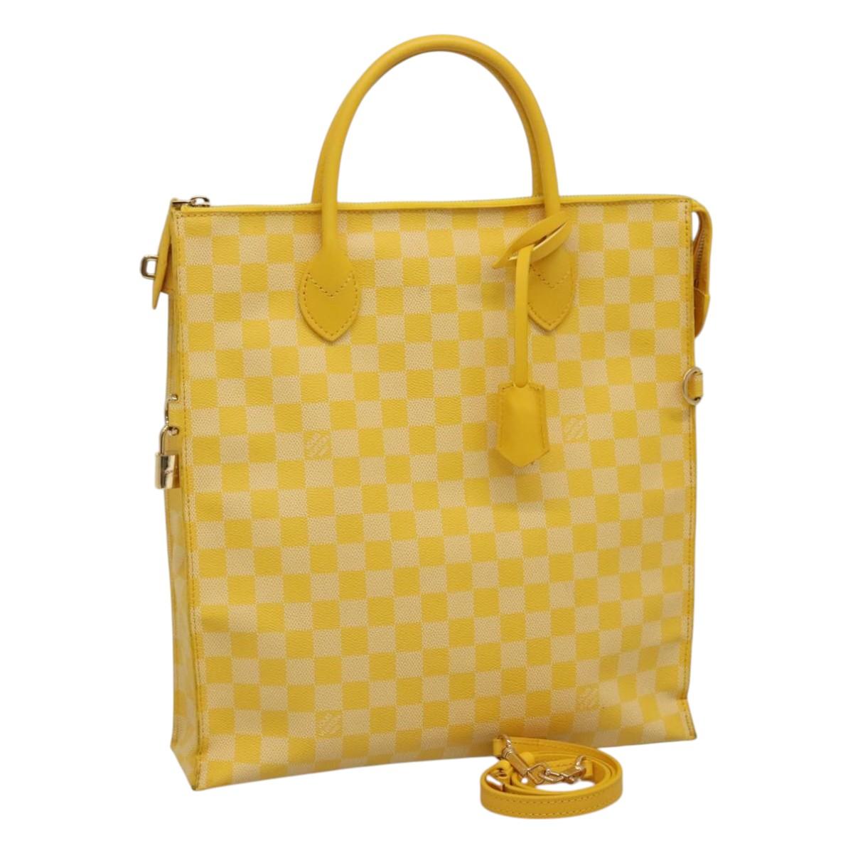 Louis Vuitton Yellow Canvas Handbag