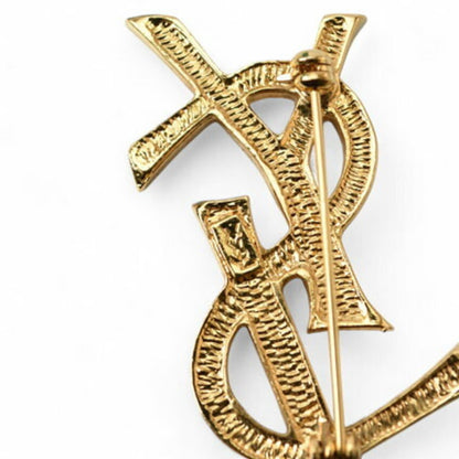 Saint Laurent Gold Metal Cassandre