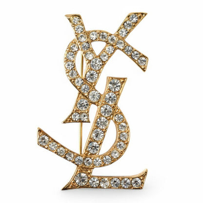 Saint Laurent Gold Metal Cassandre