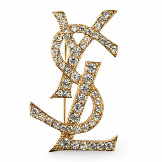 Saint Laurent Gold Metal Cassandre