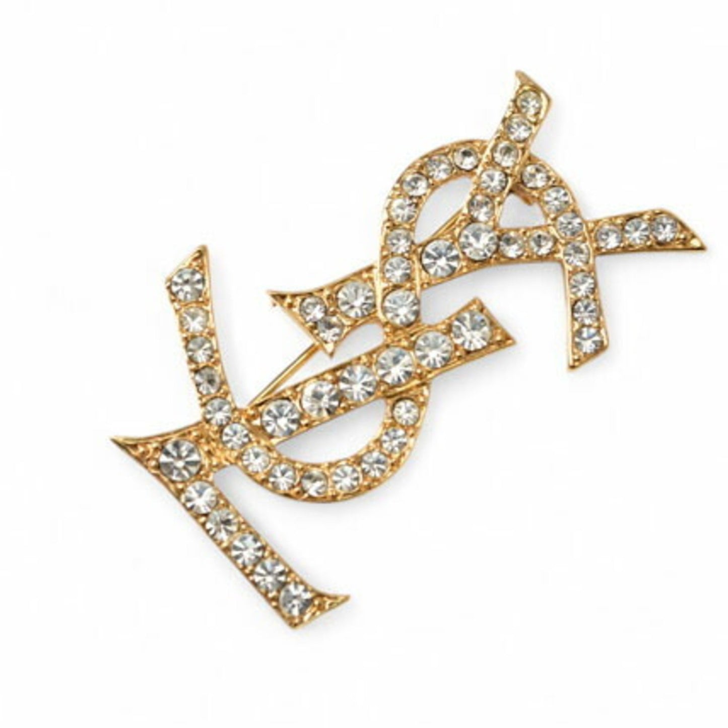 Saint Laurent Gold Metal Cassandre