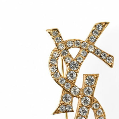 Saint Laurent Gold Metal Cassandre