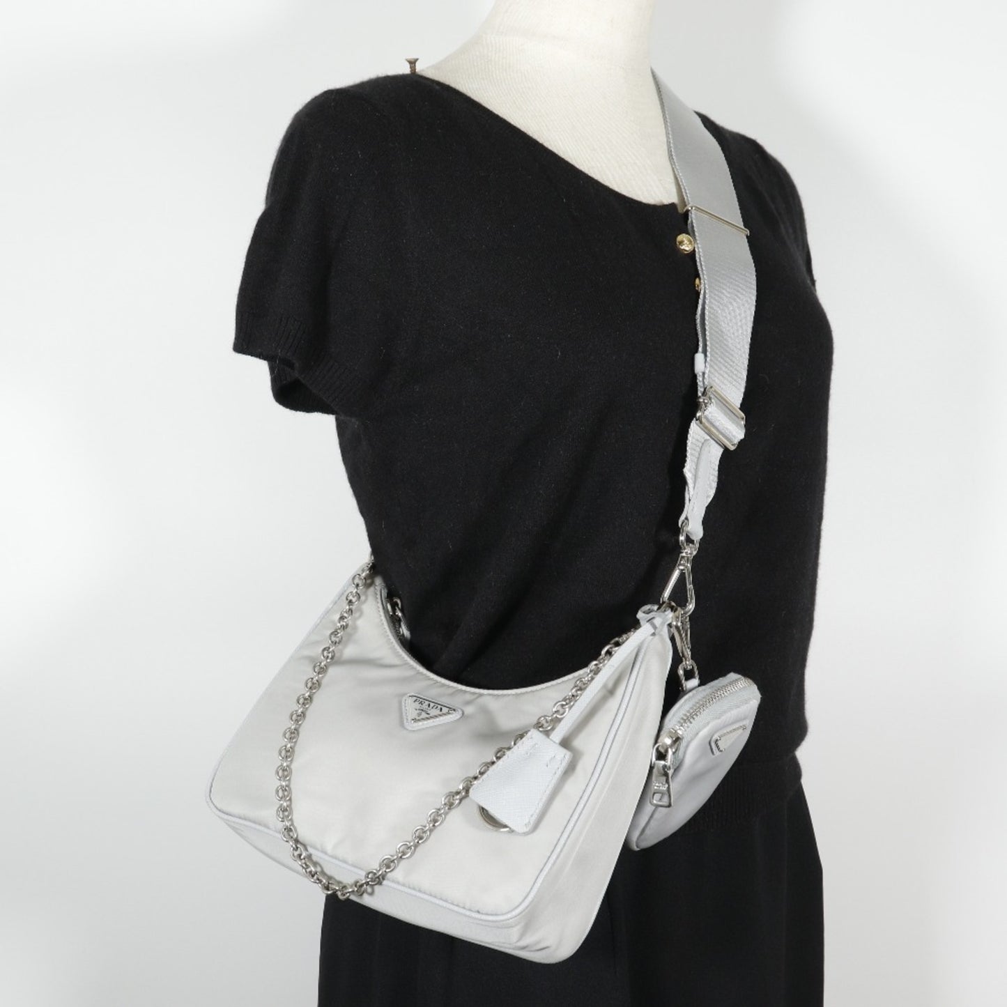 Prada Gray Synthetic Re-edition