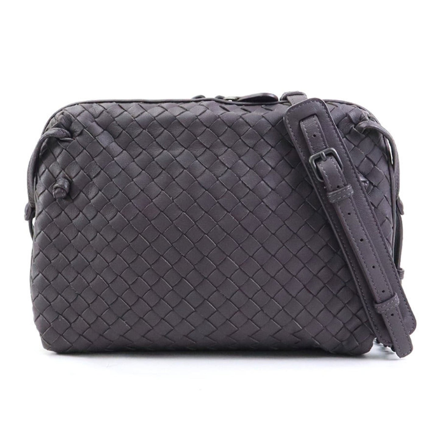 Bottega Veneta Purple Leather Intrecciato