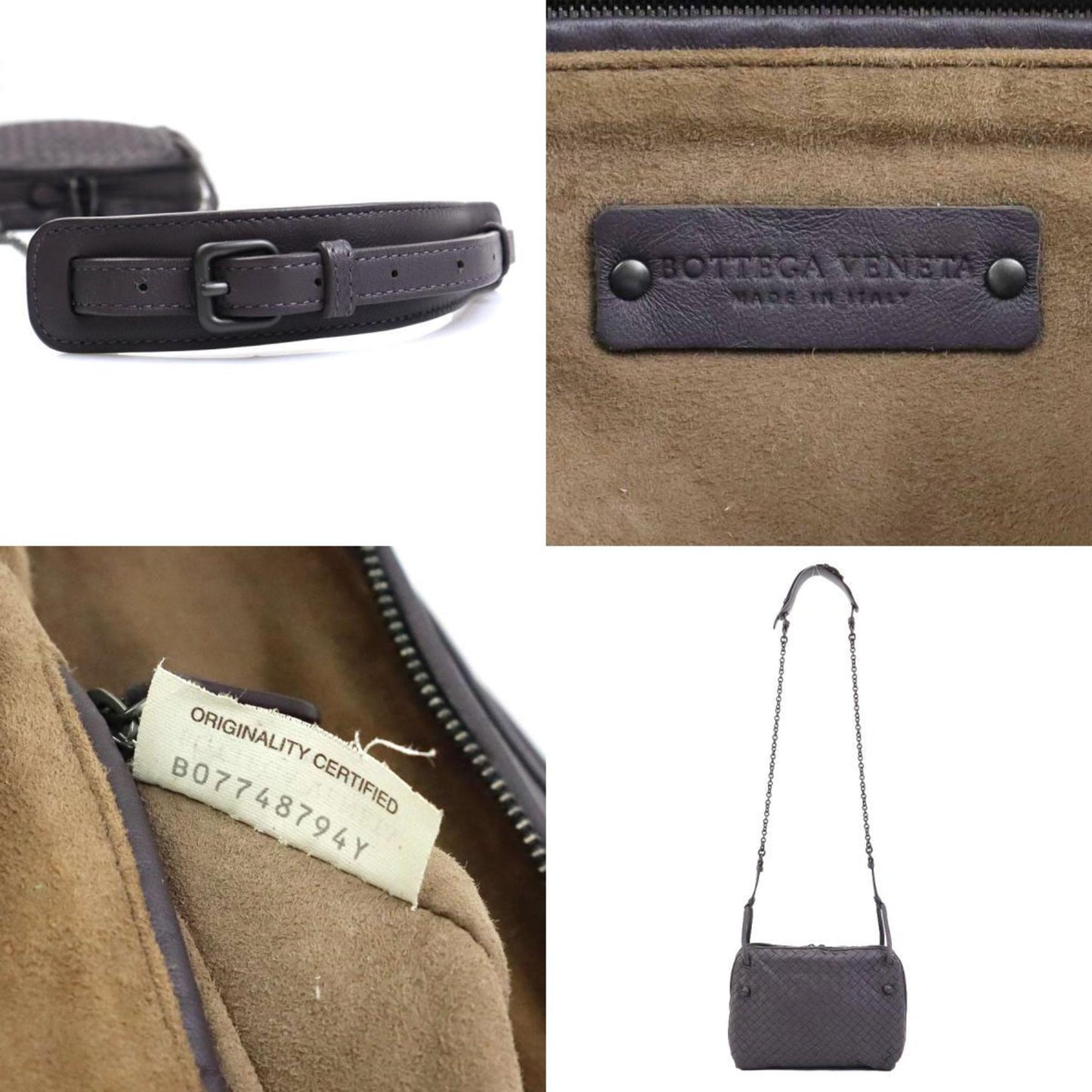 Bottega Veneta Purple Leather Intrecciato