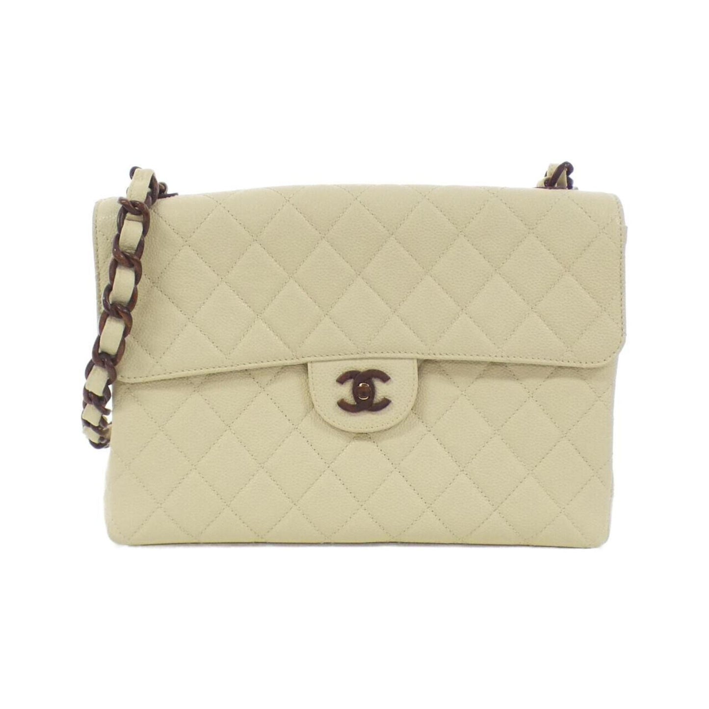 Chanel Brown Leather Jumbo