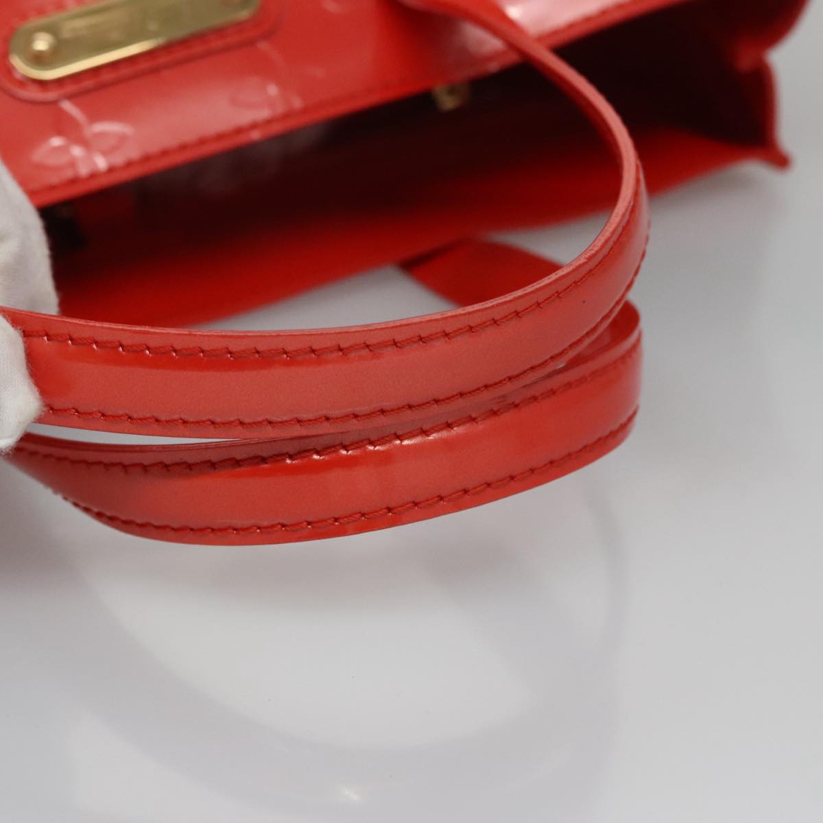 Louis Vuitton Orange Patent Leather Wilshire