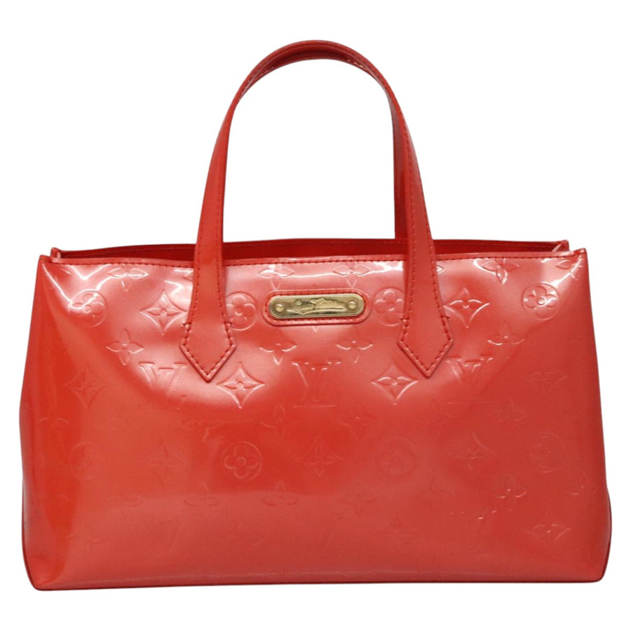 Louis Vuitton Orange Patent Leather Wilshire