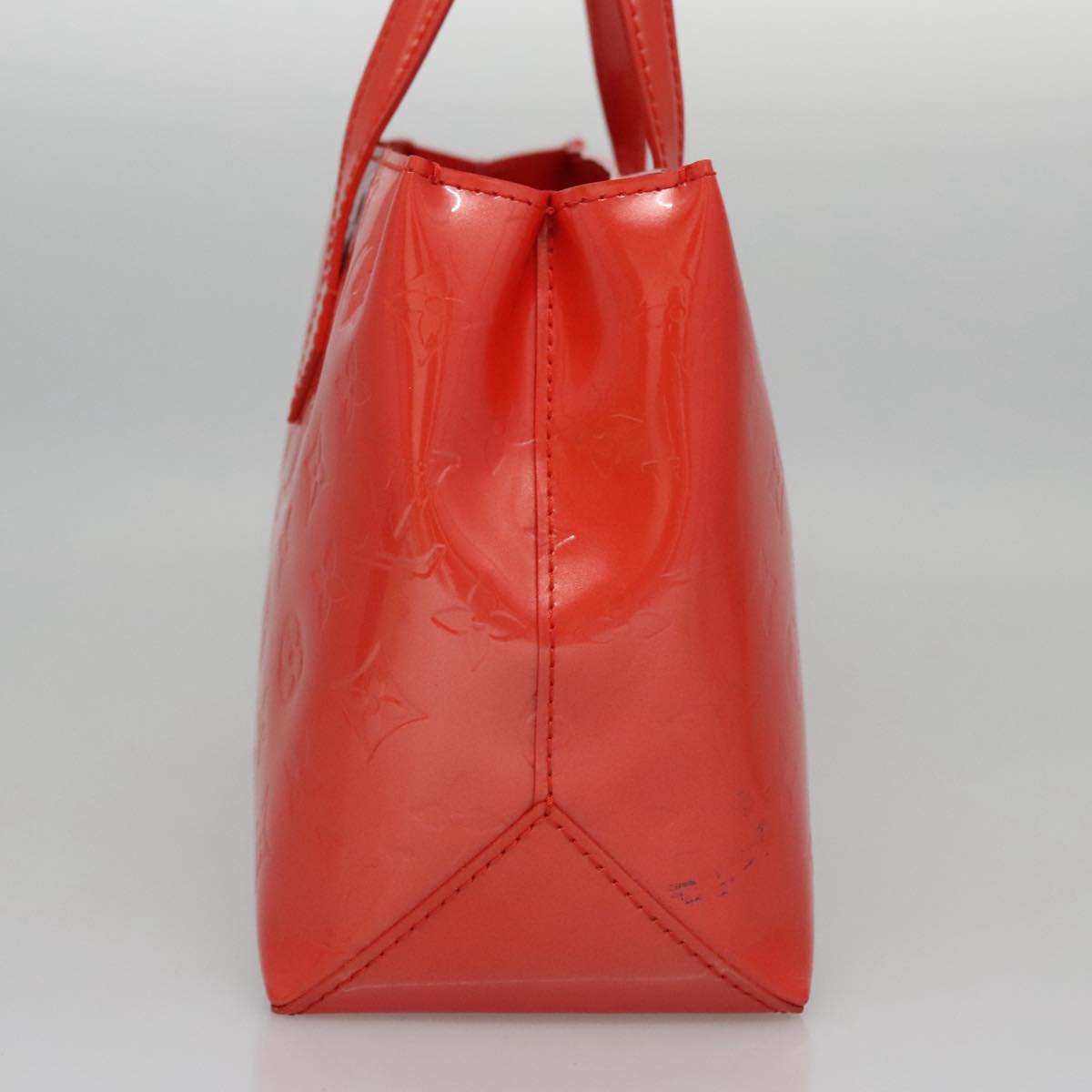 Louis Vuitton Orange Patent Leather Wilshire