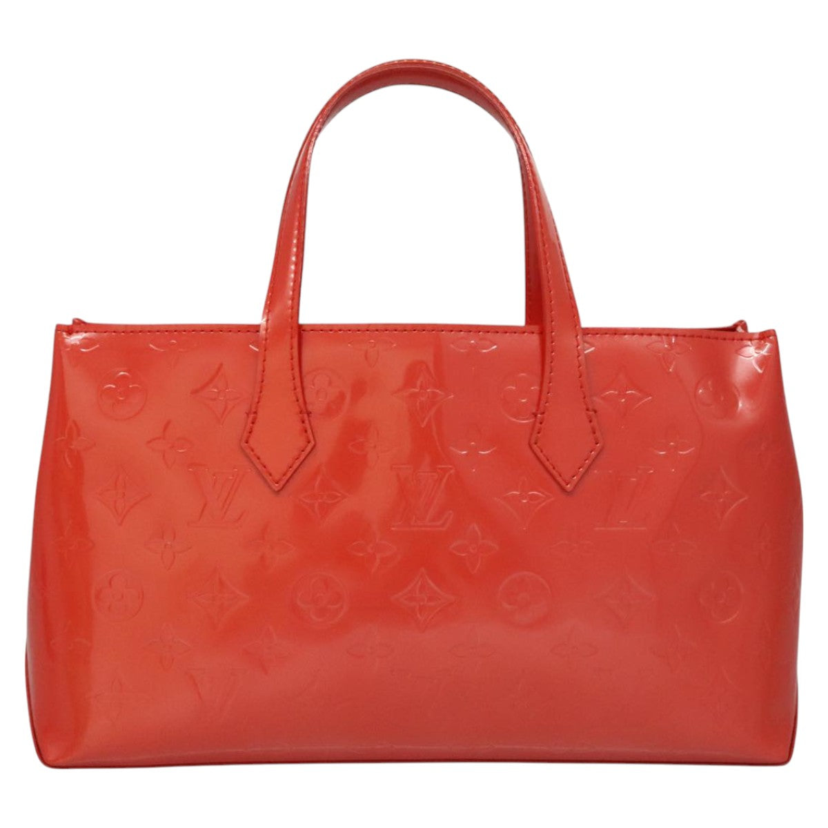 Louis Vuitton Orange Patent Leather Wilshire