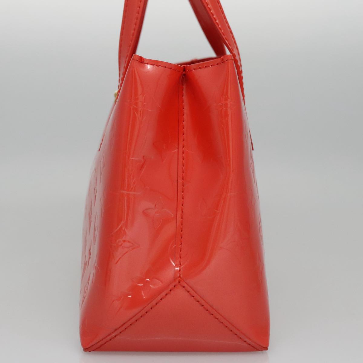Louis Vuitton Orange Patent Leather Wilshire