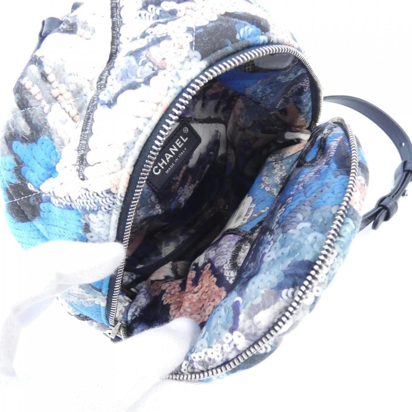 Chanel Blue Canvas Coco Mark