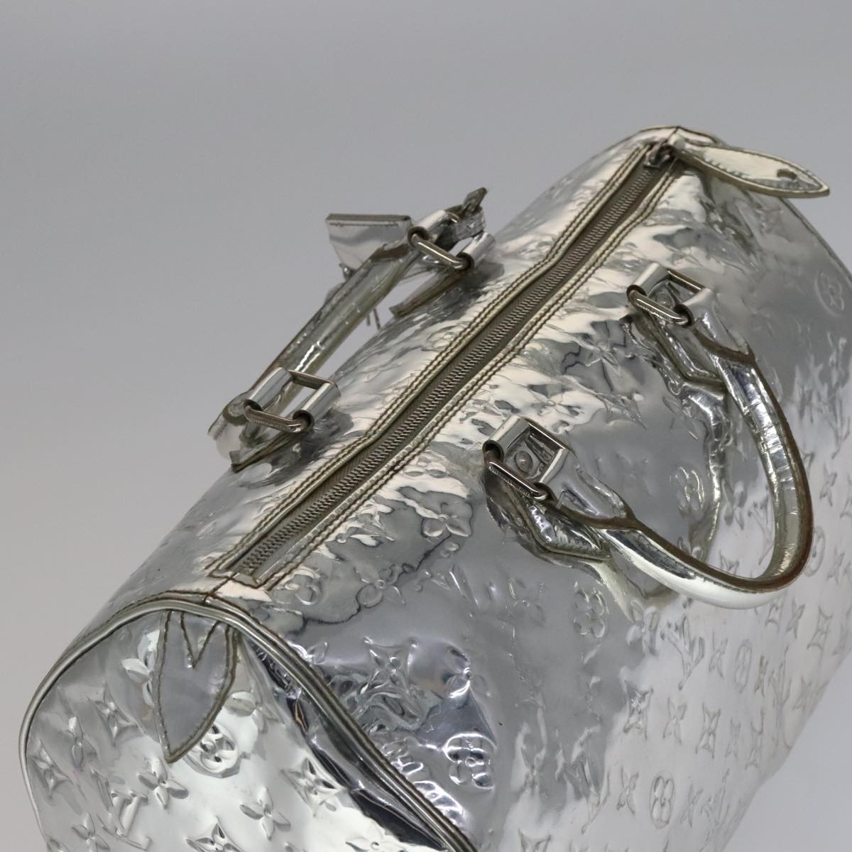 Louis Vuitton Silver Patent Leather Speedy 35