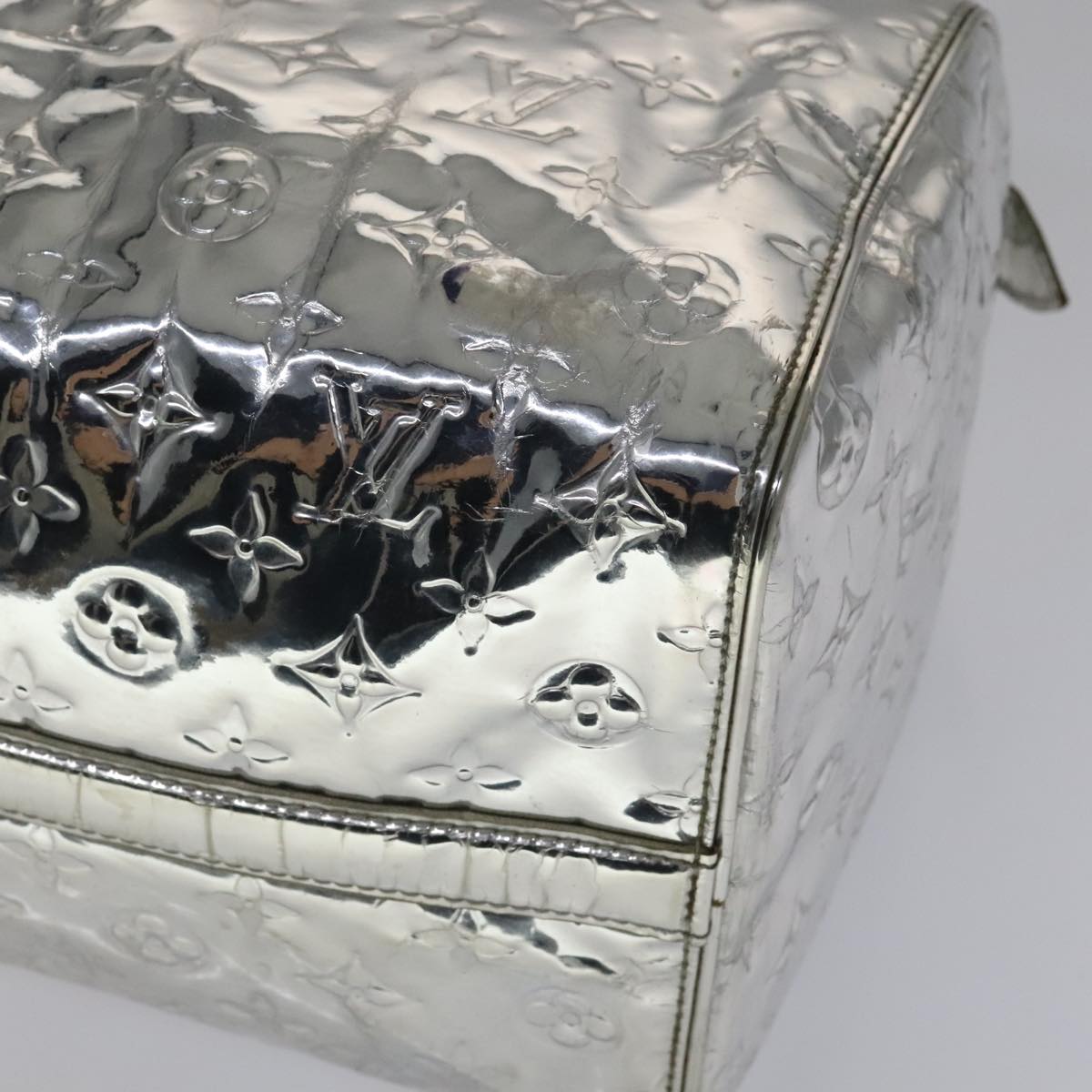Louis Vuitton Silver Patent Leather Speedy 35