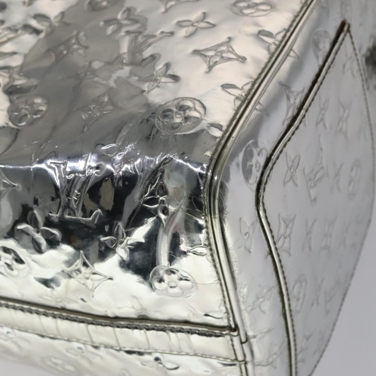Louis Vuitton Silver Patent Leather Speedy 35