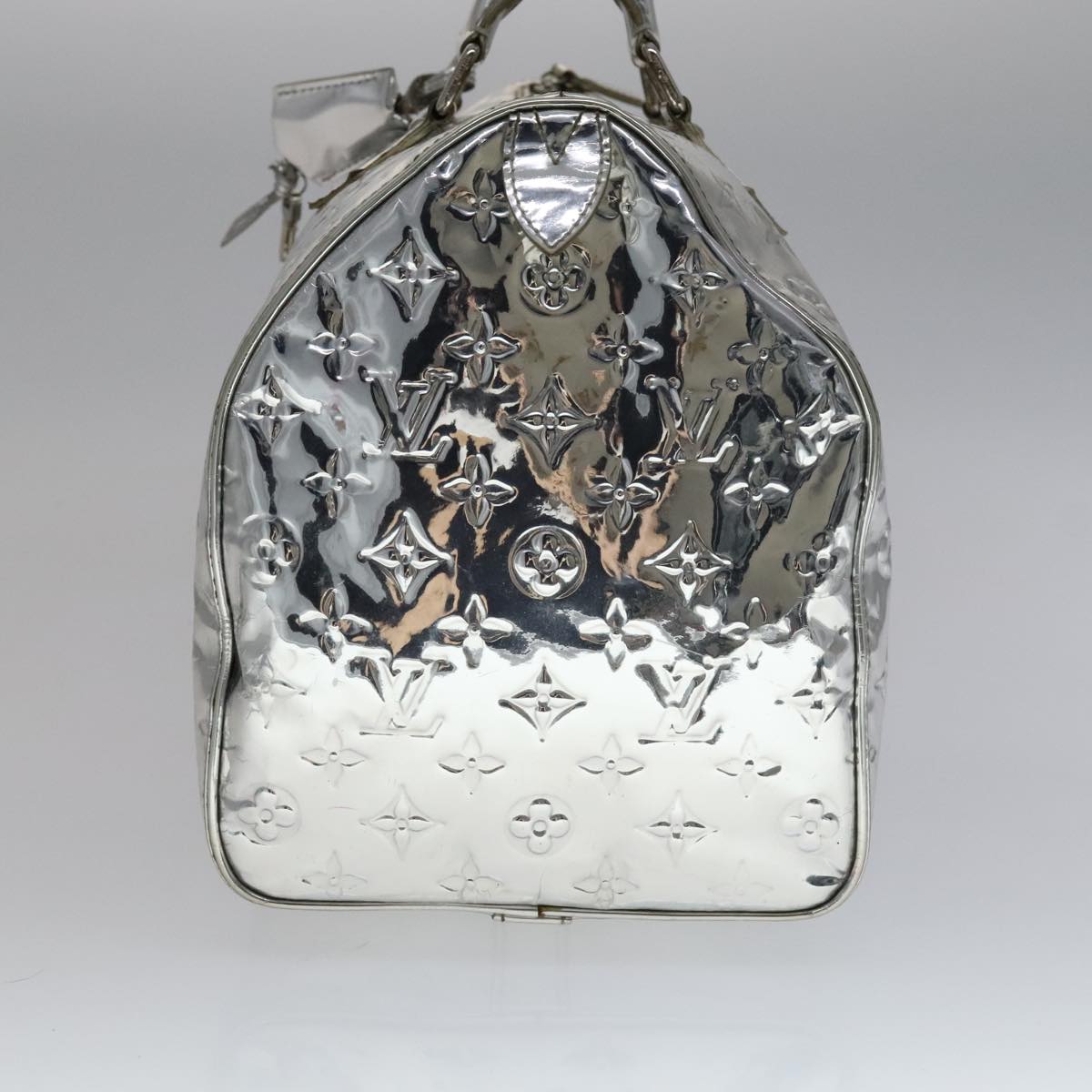 Louis Vuitton Silver Patent Leather Speedy 35