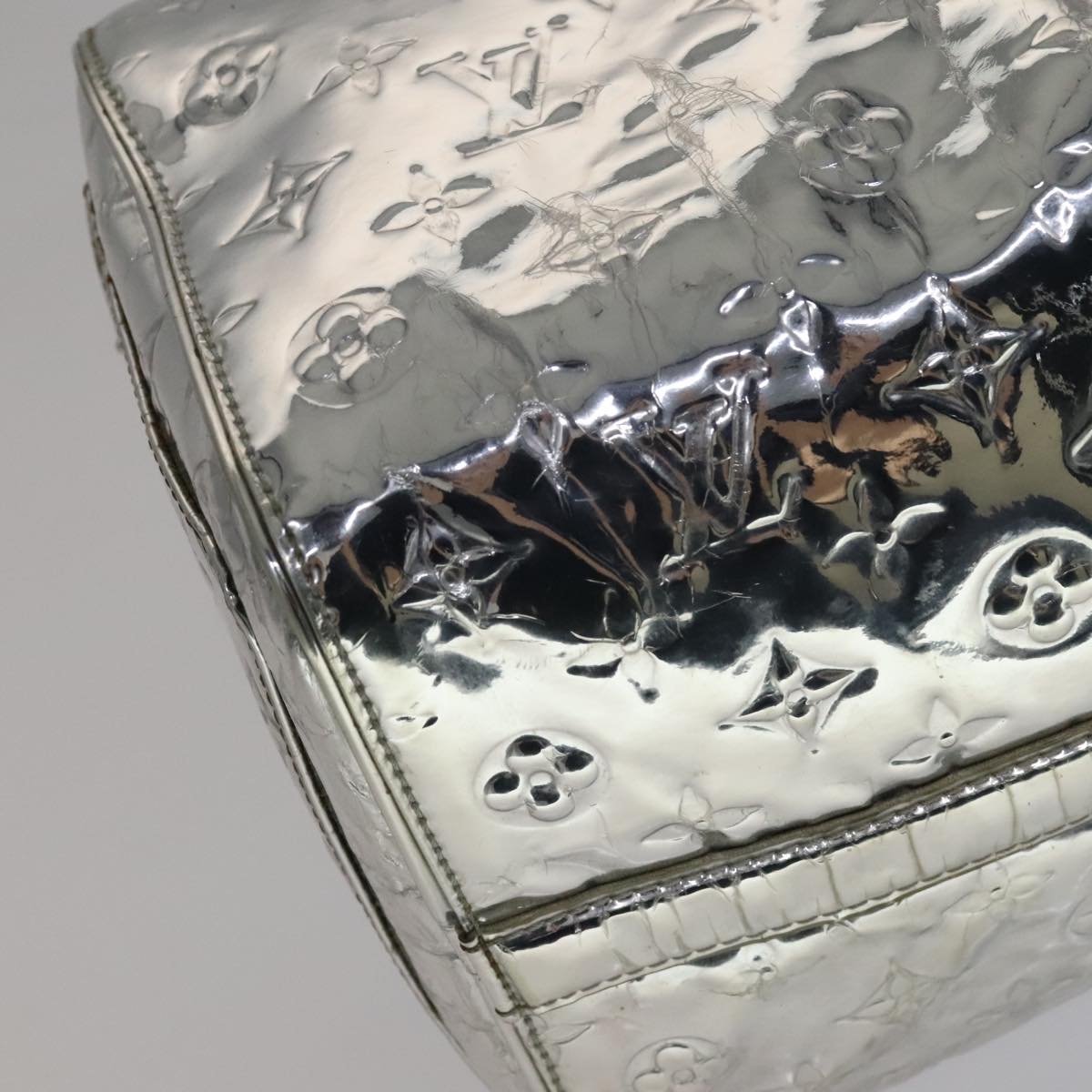 Louis Vuitton Silver Patent Leather Speedy 35