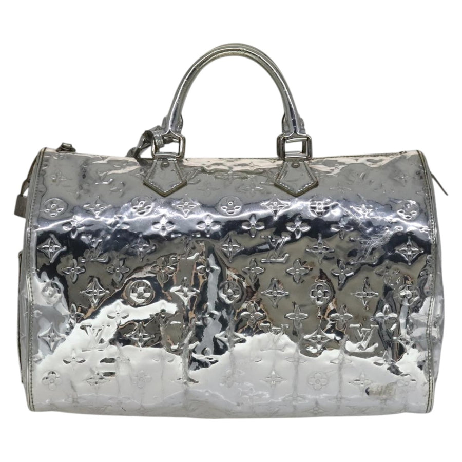 Louis Vuitton Silver Patent Leather Speedy 35