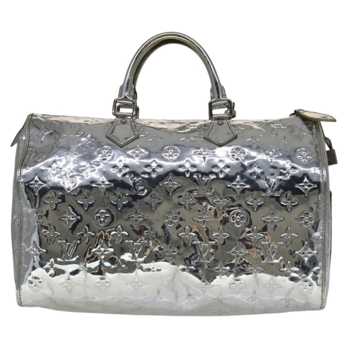 Louis Vuitton Silver Patent Leather Speedy 35