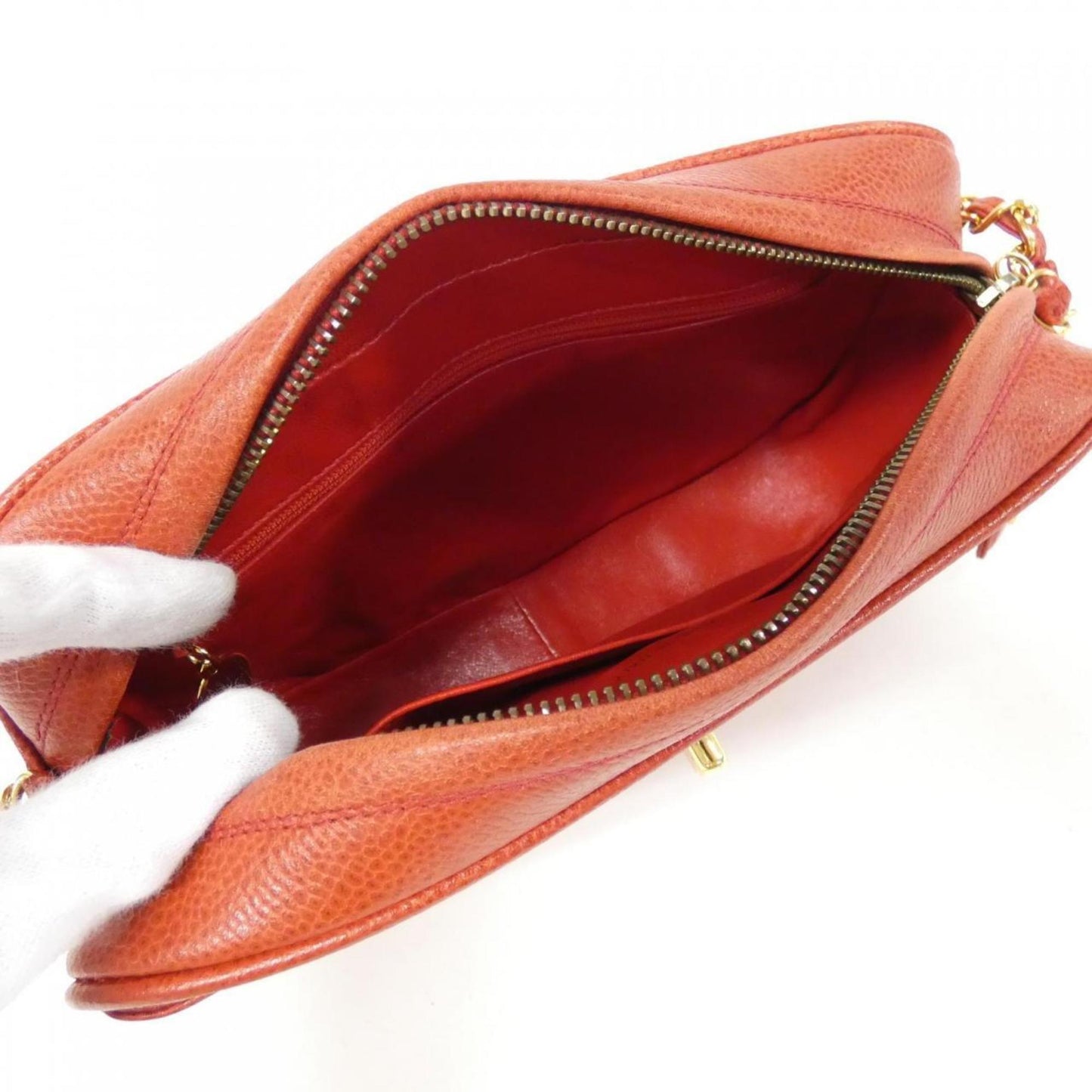 Chanel Red Leather Camera